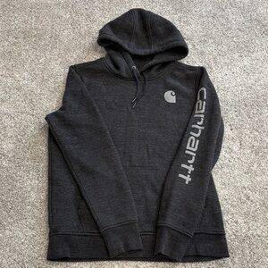 Carhartt Charcoal Hoodie with Logo